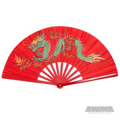 Bamboo Dragon Fighting Fan 13"