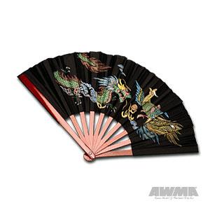 Bamboo Fan with Printed Design 13"