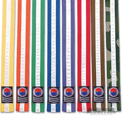 ProForce® 1.75" Double Wrap Thunder White Stripe Karate Belt