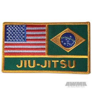 USA/Brazil Jiu-Jitsu Flags Patch