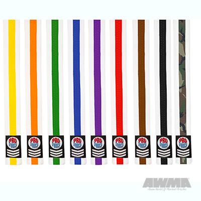 ProForce® II 1.5" Single Wrap Color Striped White Karate Belt
