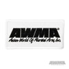 AWMA® Patch White w/ Black Lettering