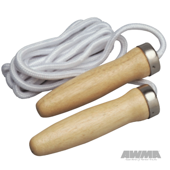 Hardwood Handle Jumprope - Nylon Cord